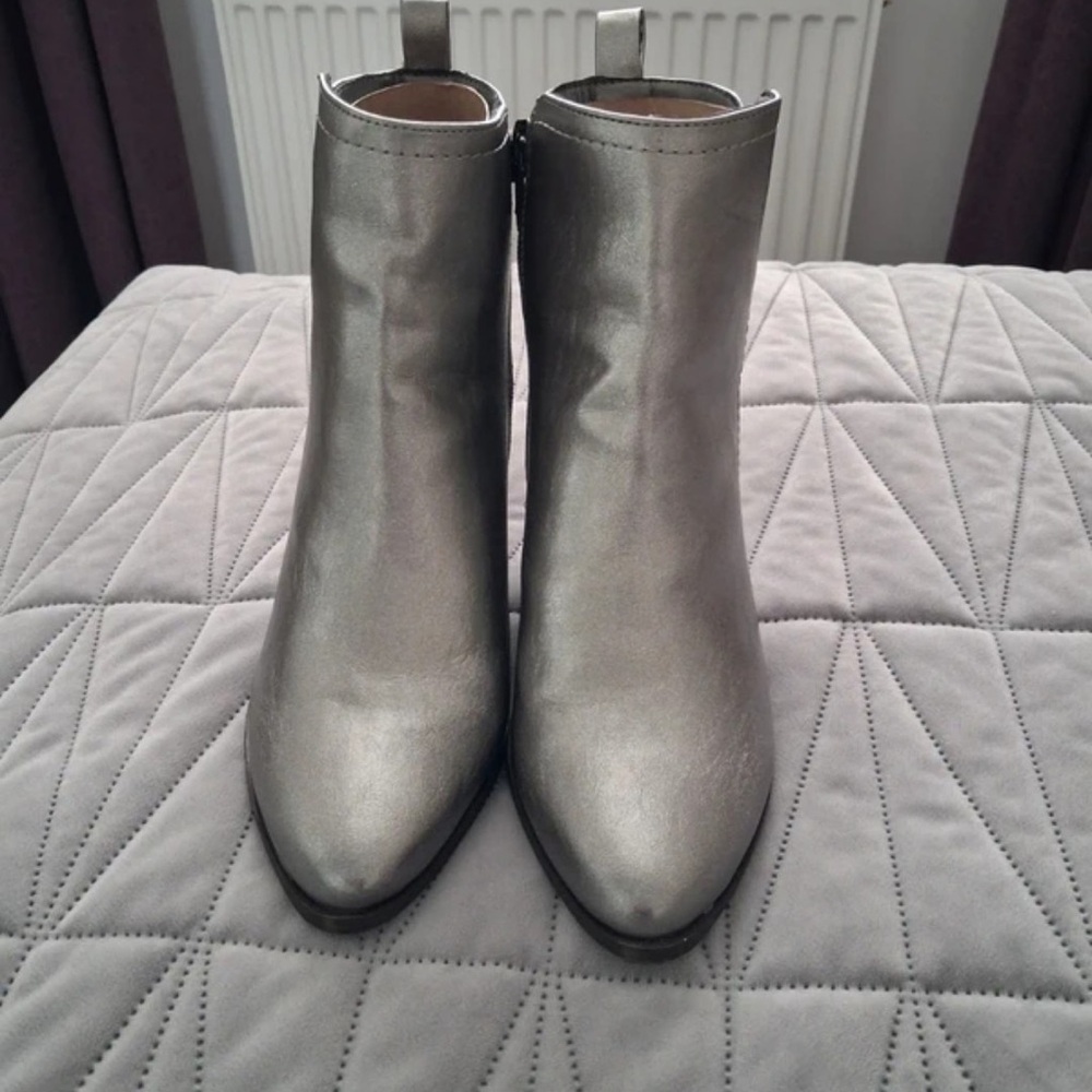 Elegant Metallic Ankle Booties